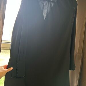 H&M , Black long sleeves with beads on the sleeve, dress H&M size 10